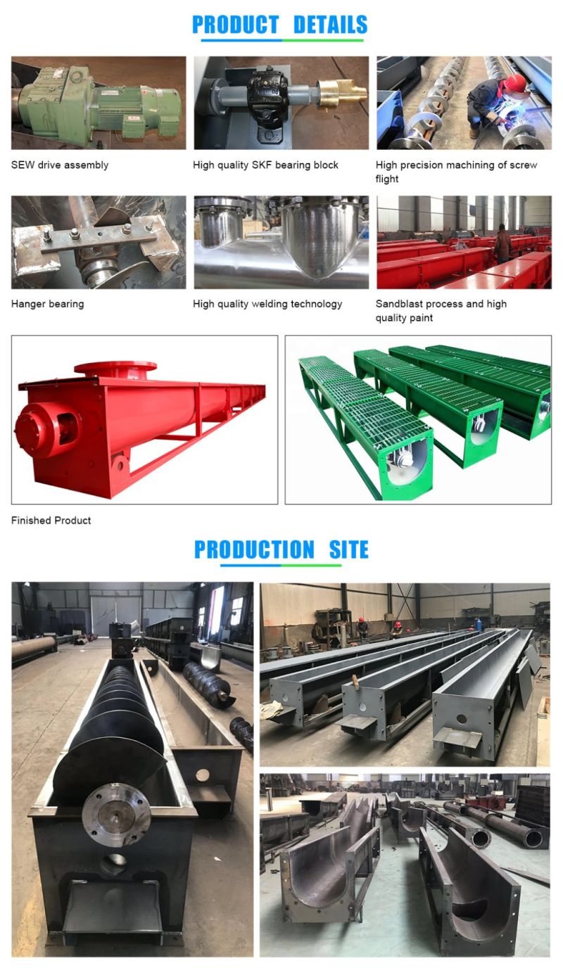 Industrial Large Capacity Stainless Steel Screw Auger Feeder Conveyor