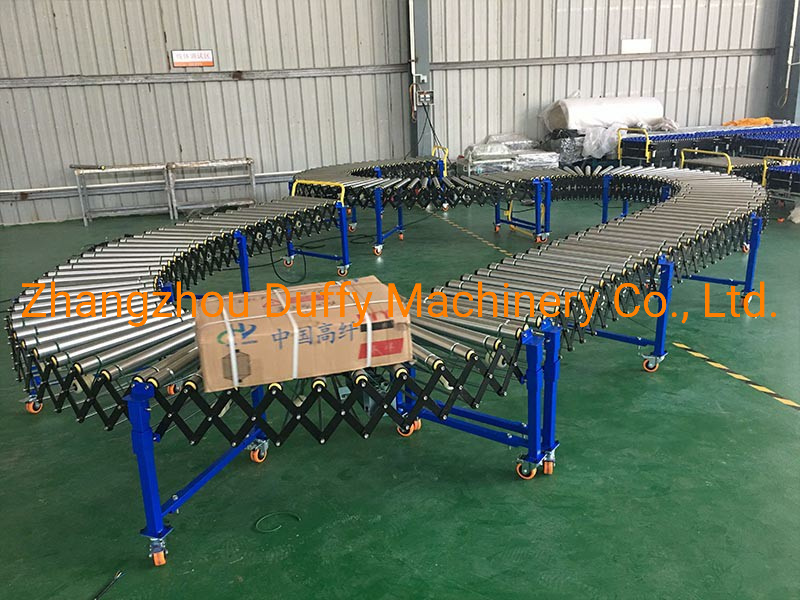 Power Driven Expandable Roller Conveyor with O-Ring for Loading and Unloading