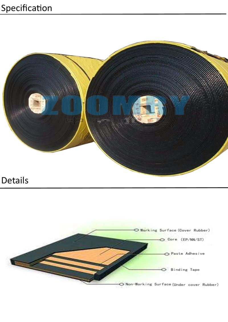 Use for Coal Mining High Strength Rubber Nylon Vertical Conveyor Belt