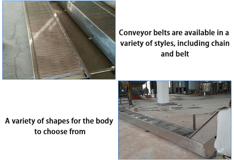 Chain-Plate Conveyor Belt for Filled Bottles