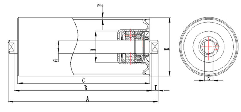 Belt Conveyor Steel Carrying Roller Steel Idler Conveyor Roller