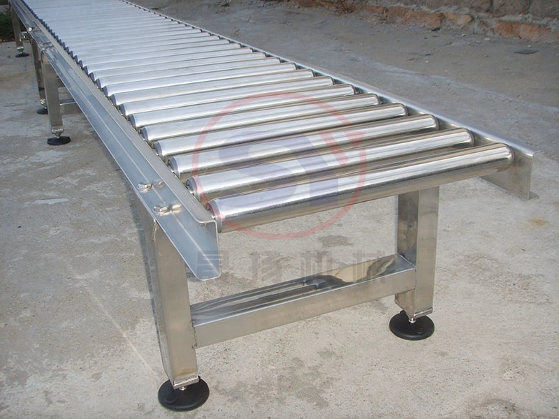Customizable Material Handling No Power Roller Idler Conveyor for Cases Packages