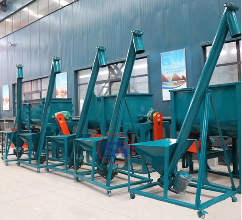 Declined Feed Flexible Screw Conveyor for Powder Particle Discharge