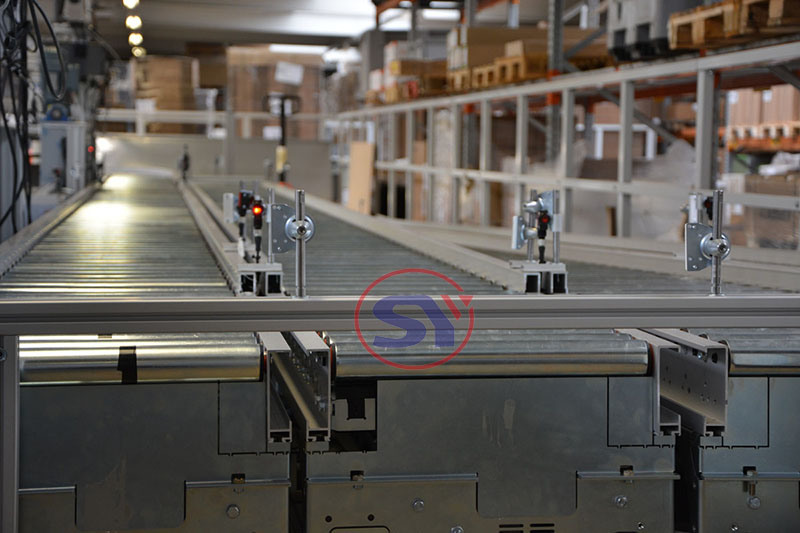Curved Motorised 90 Degree Roller Conveyor for Pallets Transfer