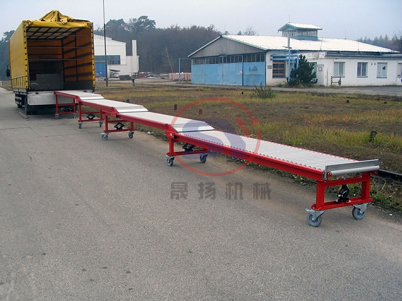 Stretched Flexible Roller Conveyor Inclined Belt Conveyor Combined transmission System