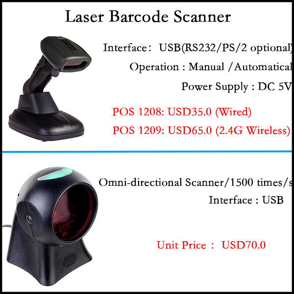 USB Omni-Directional Scanner / 1500 Times