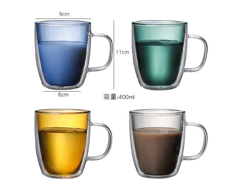 Heat-Resistant Double Wall Glass Coffee Mugs Glass coffee Cups
