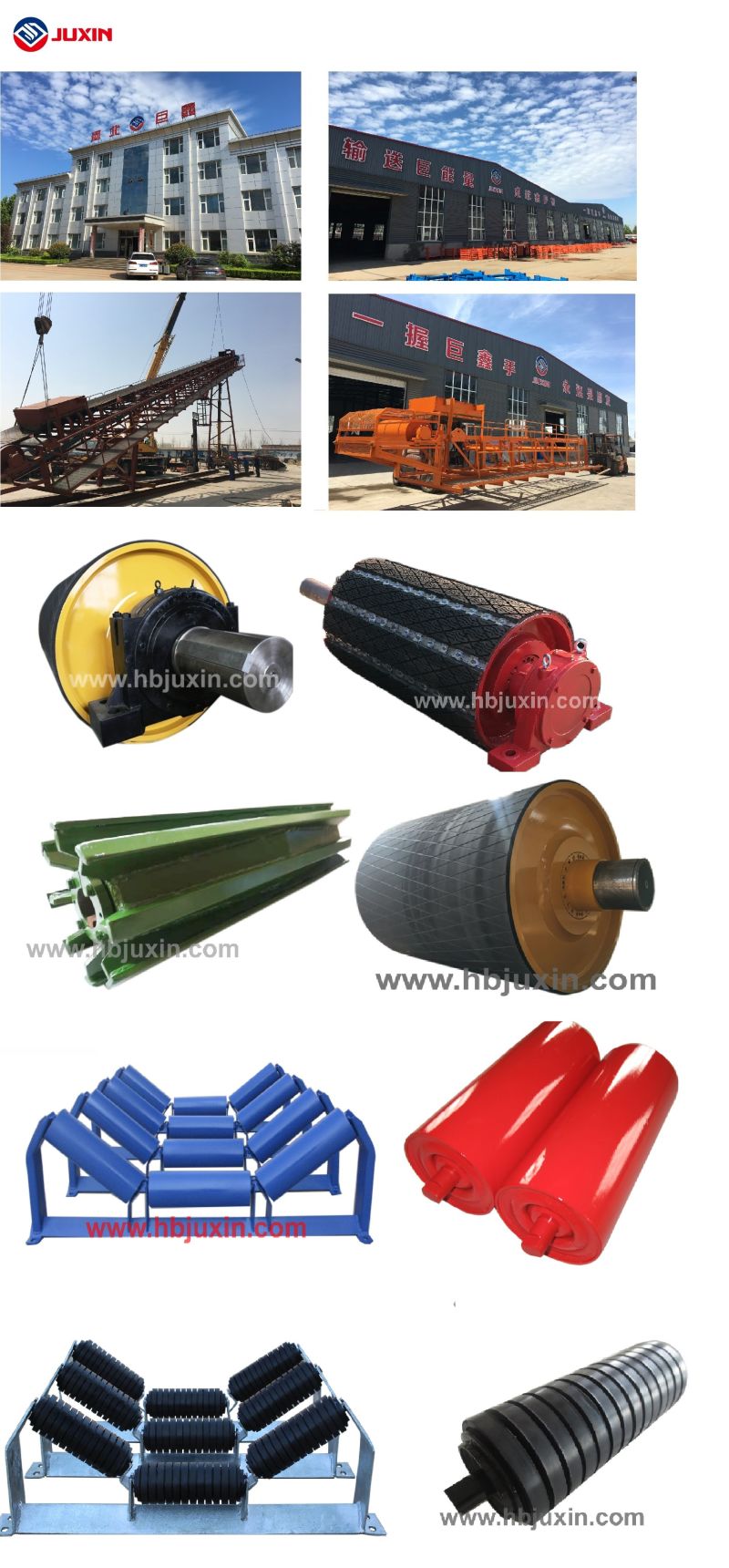 Belt Conveyor System Rubber Spiral Roller Idler