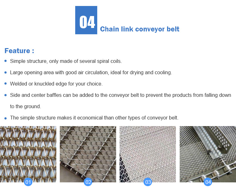 Stainless Steel Metal Chain Conveyor Belt Mesh