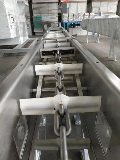 Chain Conveyor Scraper Horizontal Buhler Type in Spanish