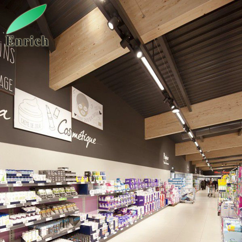 Suspended Track Rail Installation Magnect LED Track Light+Linear Light for Supermarket