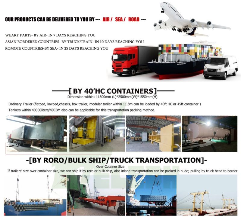 Heavy Light Duty Cargo Transport Dump Tipper Lorry Semi Trailer