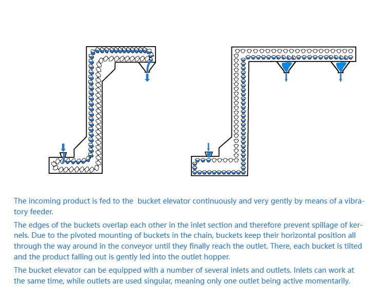 Bulk Materials Industrial Stainless/Mild Steel Z Type Bucket Conveyor Elevator