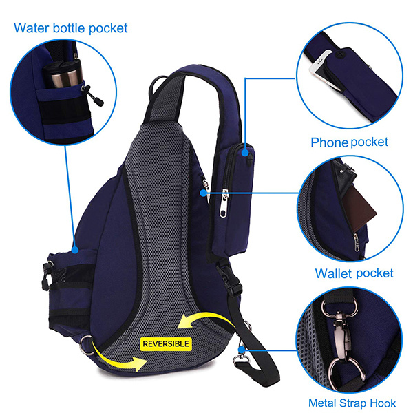 Sling Backpack One Strap Crossbody Shoulder Sling Bag