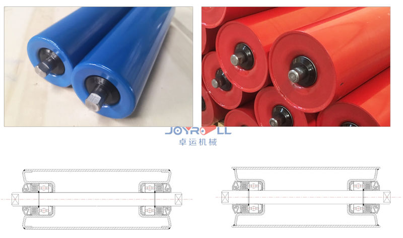 Custom-Made Steel Conveyor Carry Rollers for Belt Handling