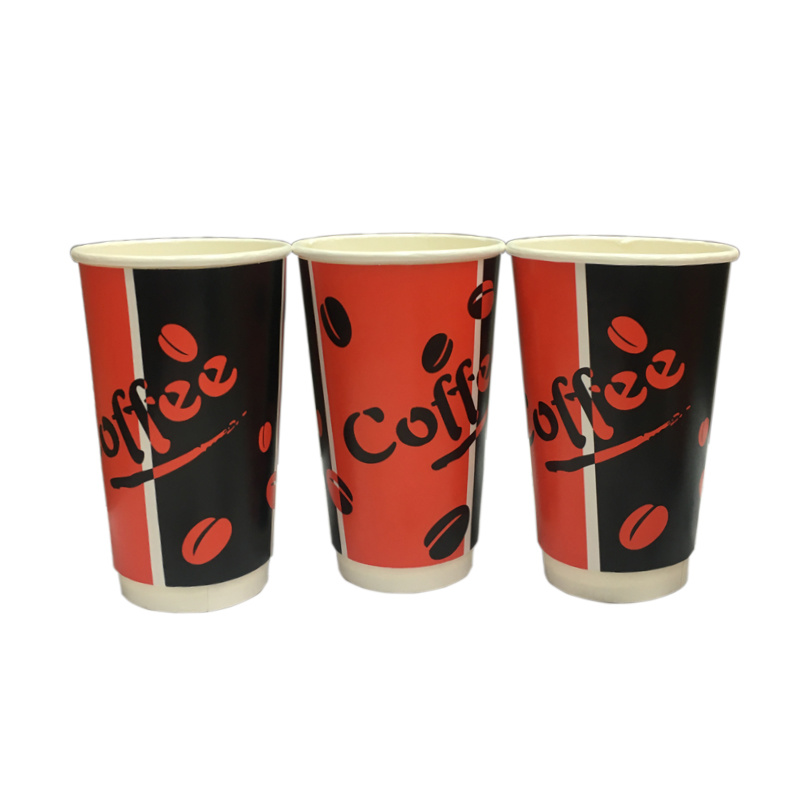Throw Away Eco Friendly Paper Cups Double Wall Hot Coffee Cups
