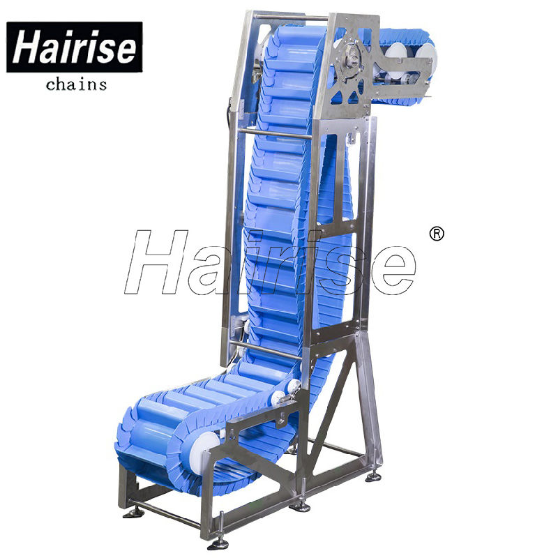 Hairise Modular Belt Conveyor with Flight for Food Industry