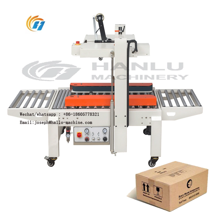 Automatic Carton Sealer Machine with Side Belt Conveyor