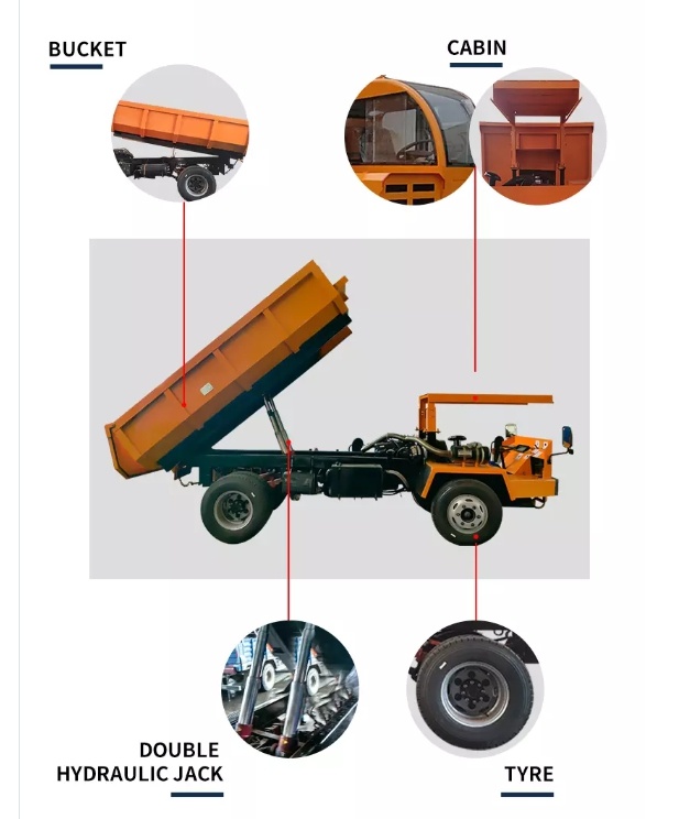 10 Ton 4X4 Underground Conveyor Machine for Mining Truck Use