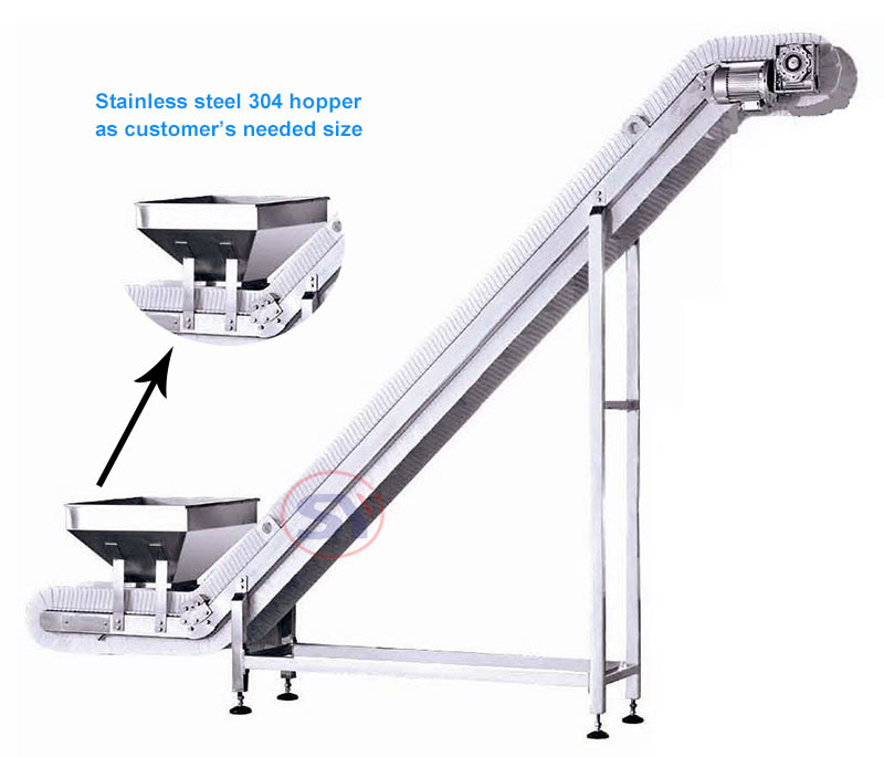 Adjustable Speed Inclining Skirt Belt Conveyor for Chemical Industry