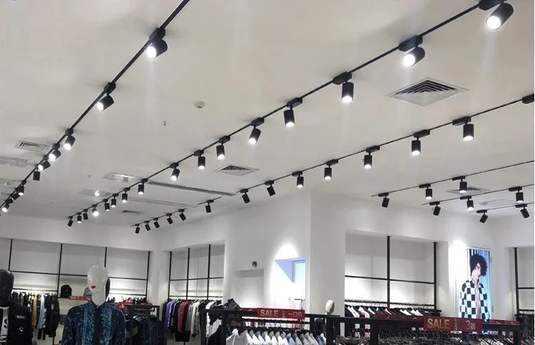 LED Track Light Rail Spotlight Surface Mounted Ceiling Spotlight COB Clothing Store Track Light