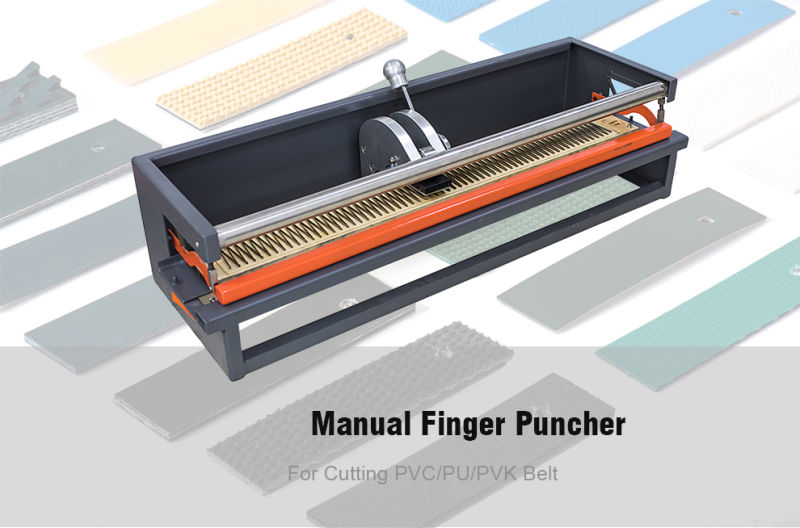 Manual Finger Punching PVC Pvk PU Conveyor Belt Machine
