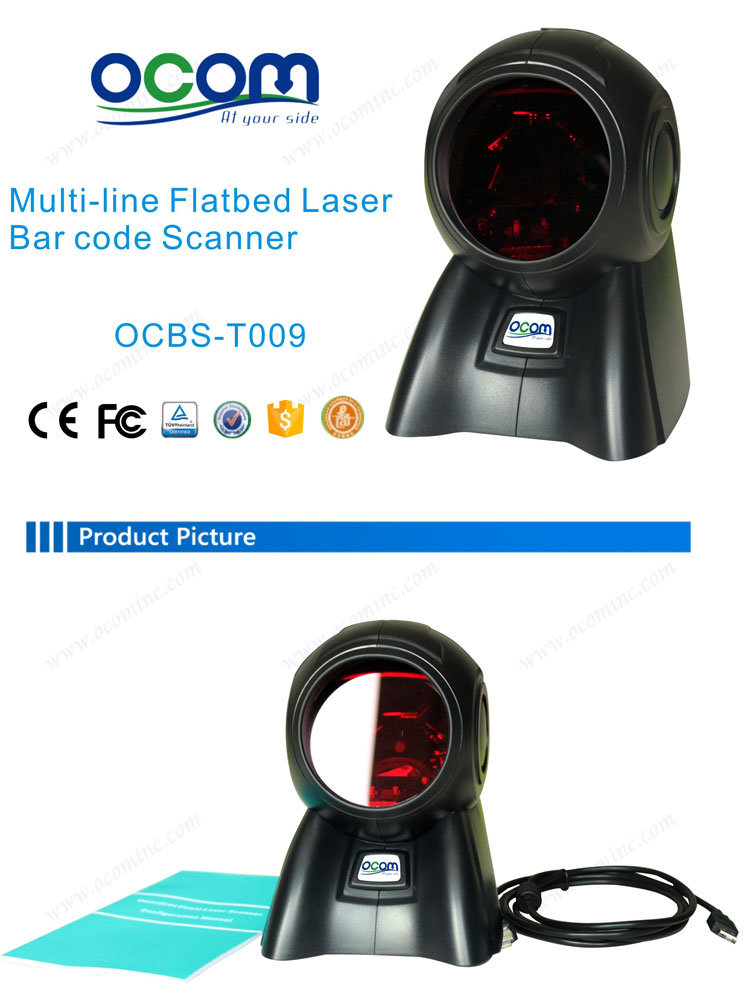 Ocbs-T009 Omni-Directional Laser POS Scanner on Desk