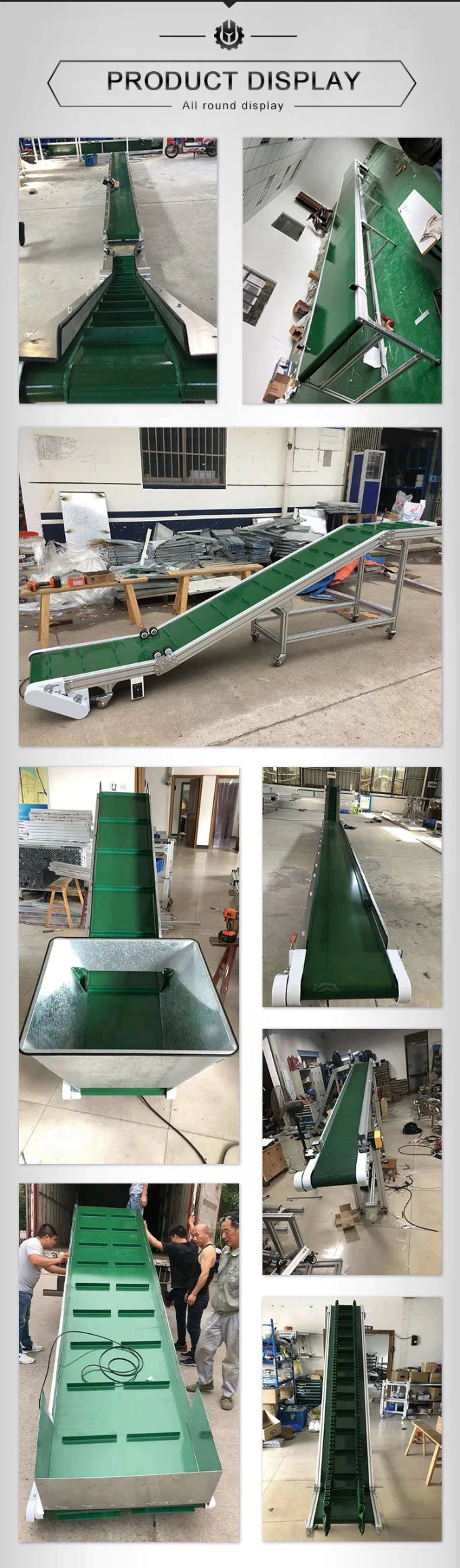 Width 600mm Electric Started Conveyor Belt Machine