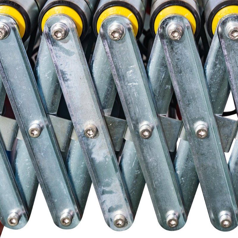 Motorised O-Ring PVC Belt Conveyor Telescopic Rollers