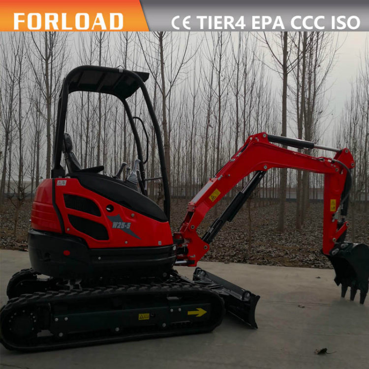 Forload 2500kgs 2.5tons Small Mini Rubber Zero Tail Crawler Excavator