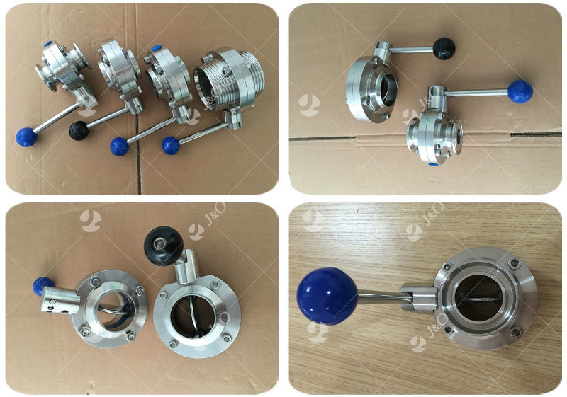 Sanitary Male Thread Butterfly Valve with Stainless Steel Pull Handle