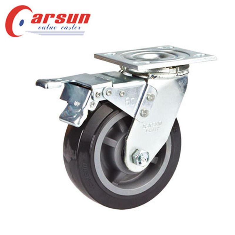 4 Inch Heavy Duty Swivel PU Wheel Caster (with total brake)