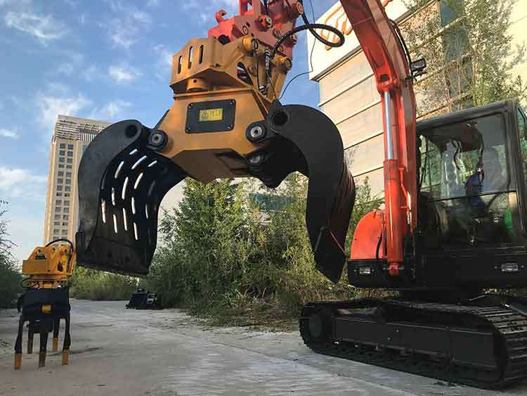 Jiangtu Excavator Attachments Hydraulic 360 Degree Rotating Domolition Selector Grabs for Excavator