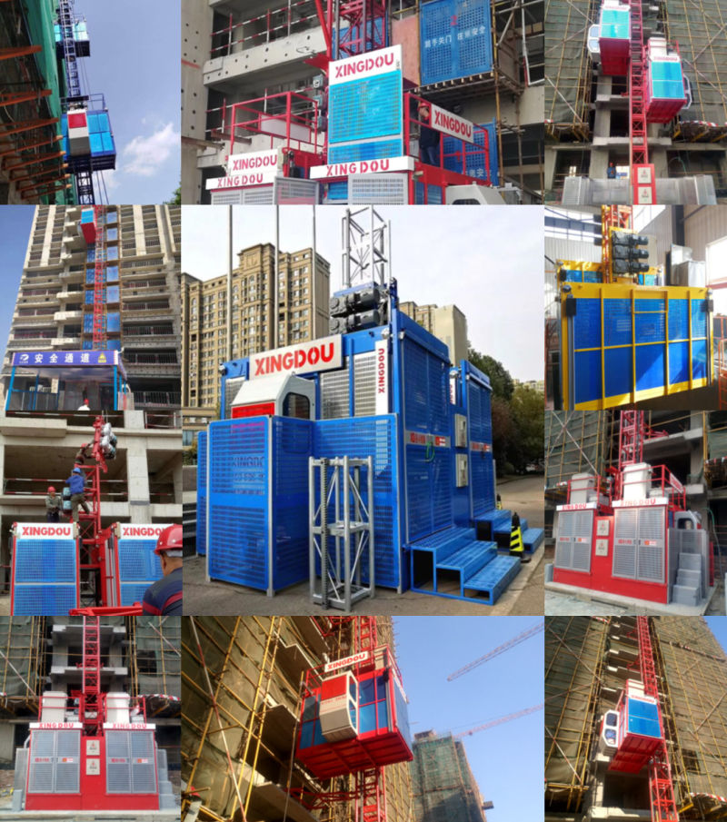 Construction Material Elevator with Rack and Pinion Driven