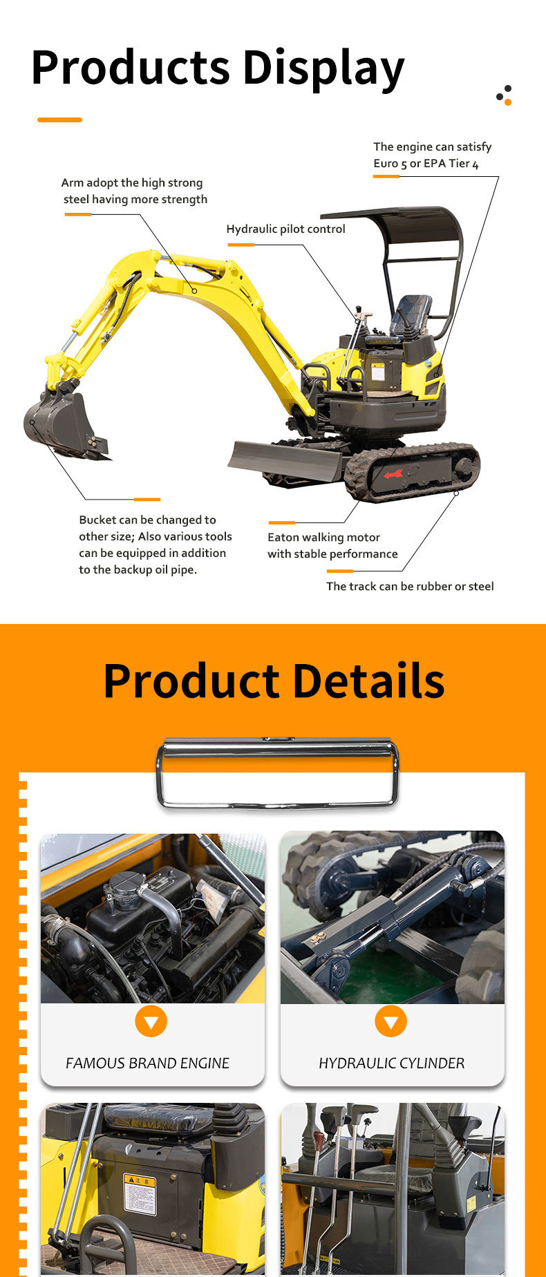 CE ISO Certified 2200kg Mini Excavator with Boom Swing