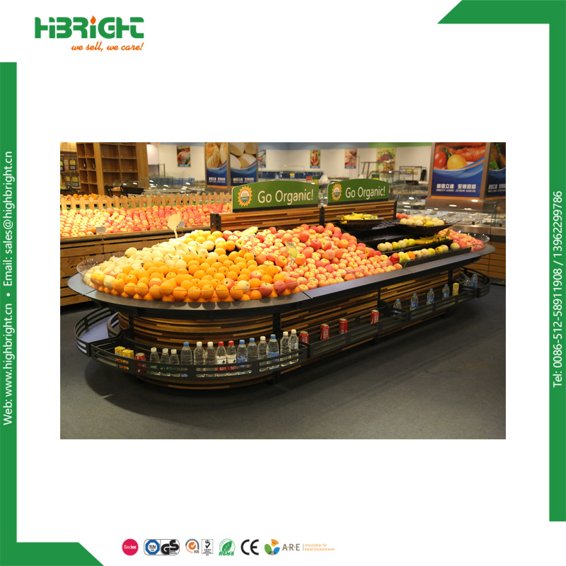 Fancy and Fashionable Qualified Supermarket Fruit and Vegetable Display Rack