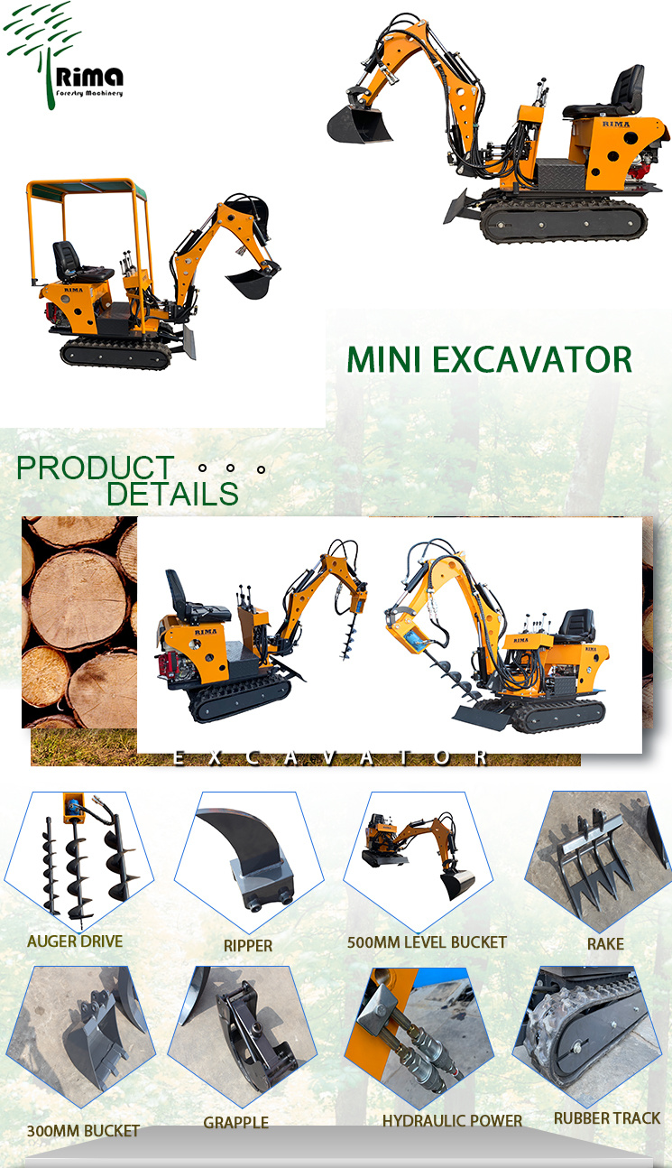 Hydraulic Crawler Mini Excavator, Mini Bagger Digger