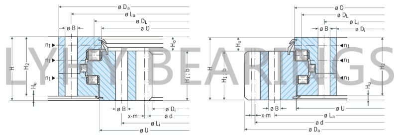 Internal Gear Turntable Bearing 192.20.1250.990.41.1502 Slewing Rings 192.20.1400.990.41.1502