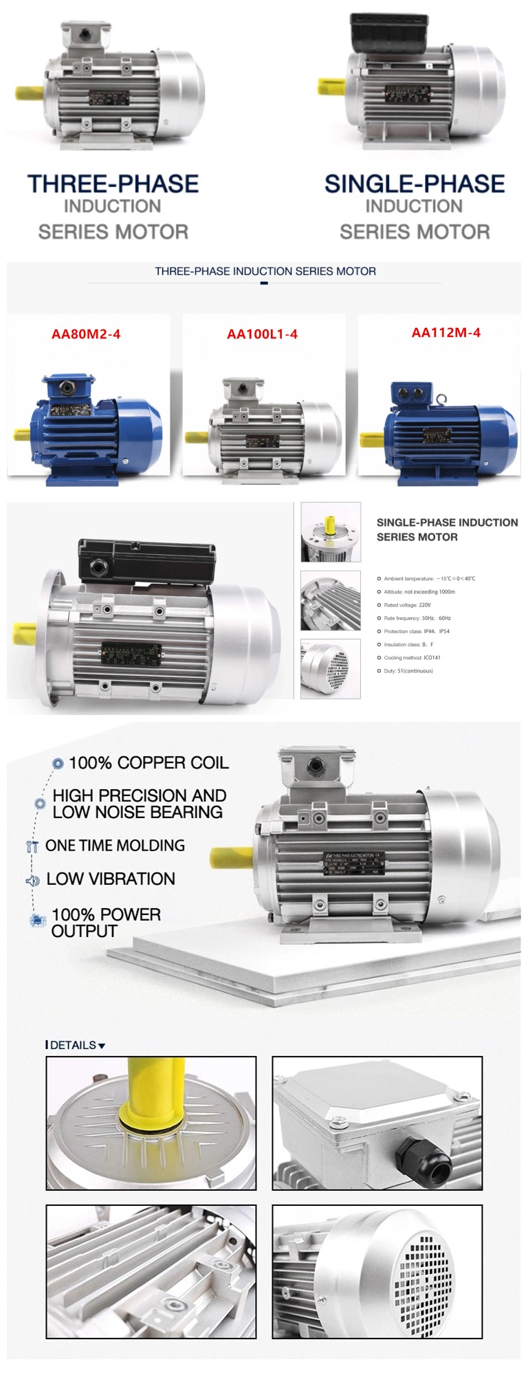 Cheap Single Phase 2HP Electric Engine Motors for Rice Mill