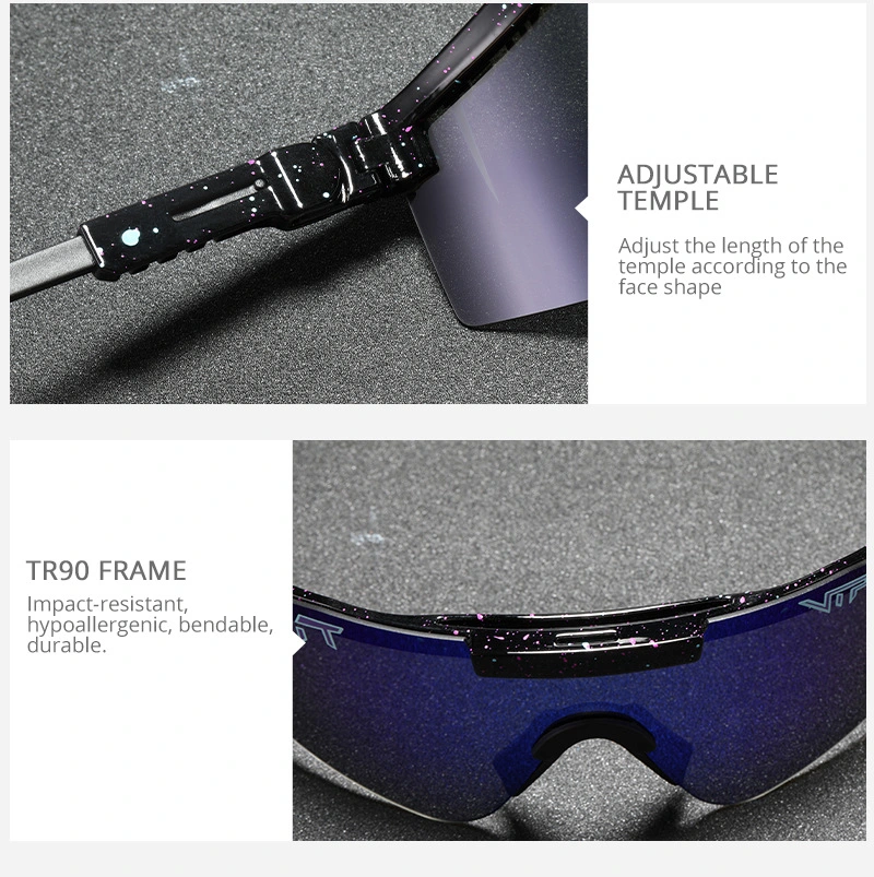 Original Pit Viper Sport Google Polarized Sunglasses for Men and Women Outdoor Windproof Eyewear UV Mirrored Lens