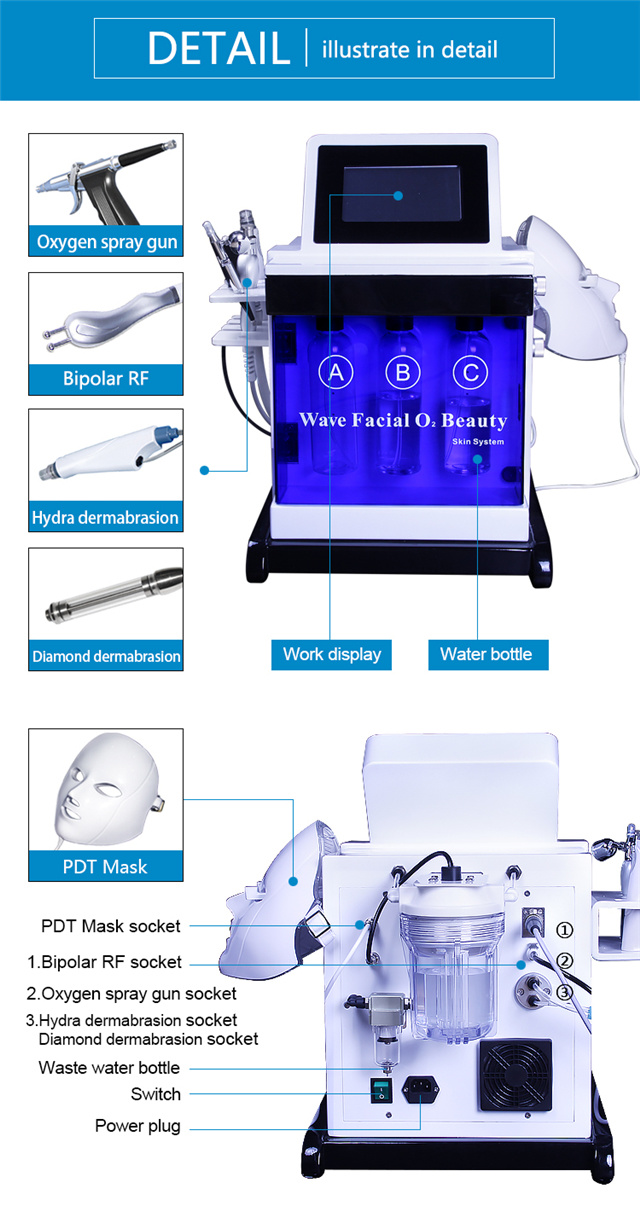 5 in 1 Hydra Dermabra Hydro Facial Machine for Skin Care