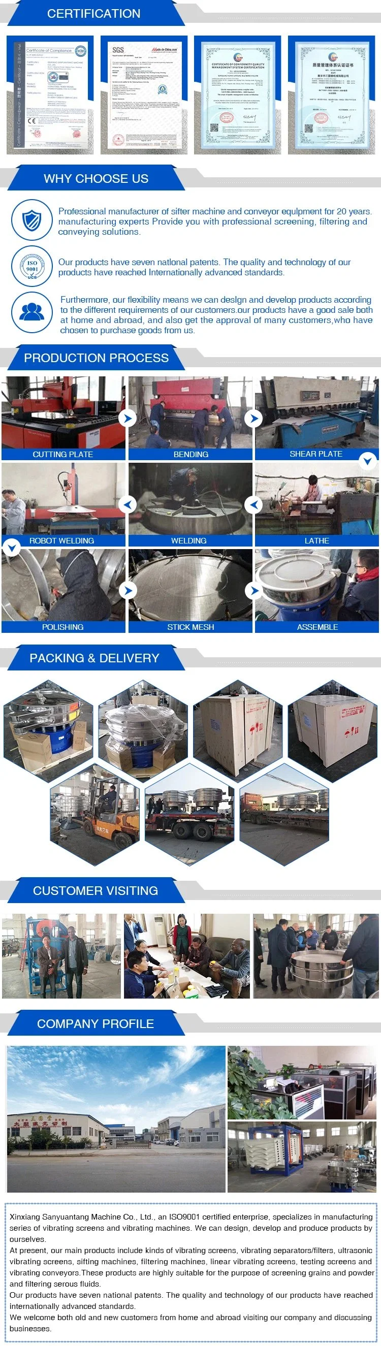 Bee Venom Powder Separation Sieve Machine, Vibrating Screen Grader