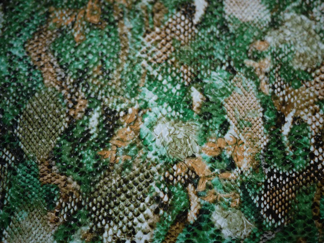 Shiny Embossed Snake Skin Pattern for Jacket Bag Shoe