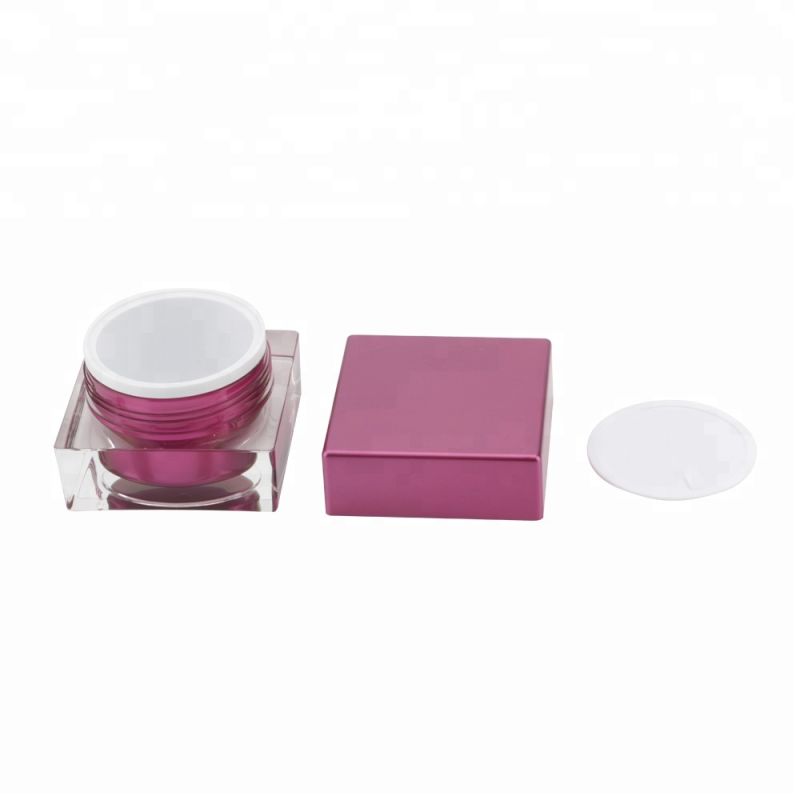 30/50g Acrylic Square Cosmetic Plastic Jar for Face Cream