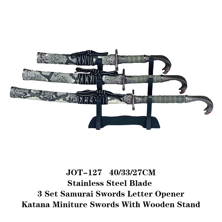 Letter Opener giapponese Samurai Katana Swords Snake manico mestieri Jot-127