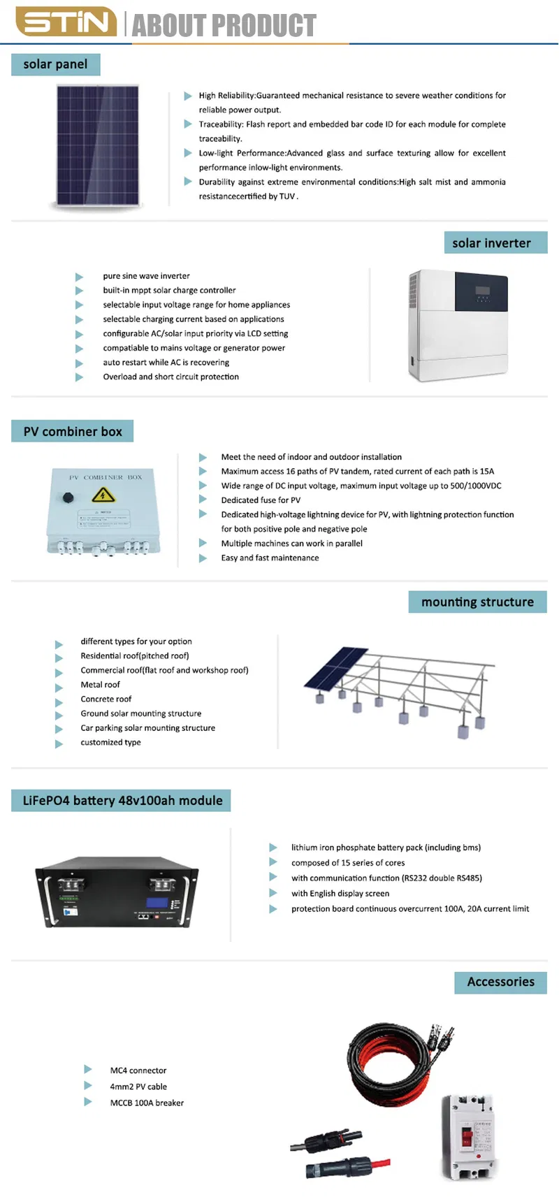 5kw Solar Power System with Split Phase Output 120V/240V