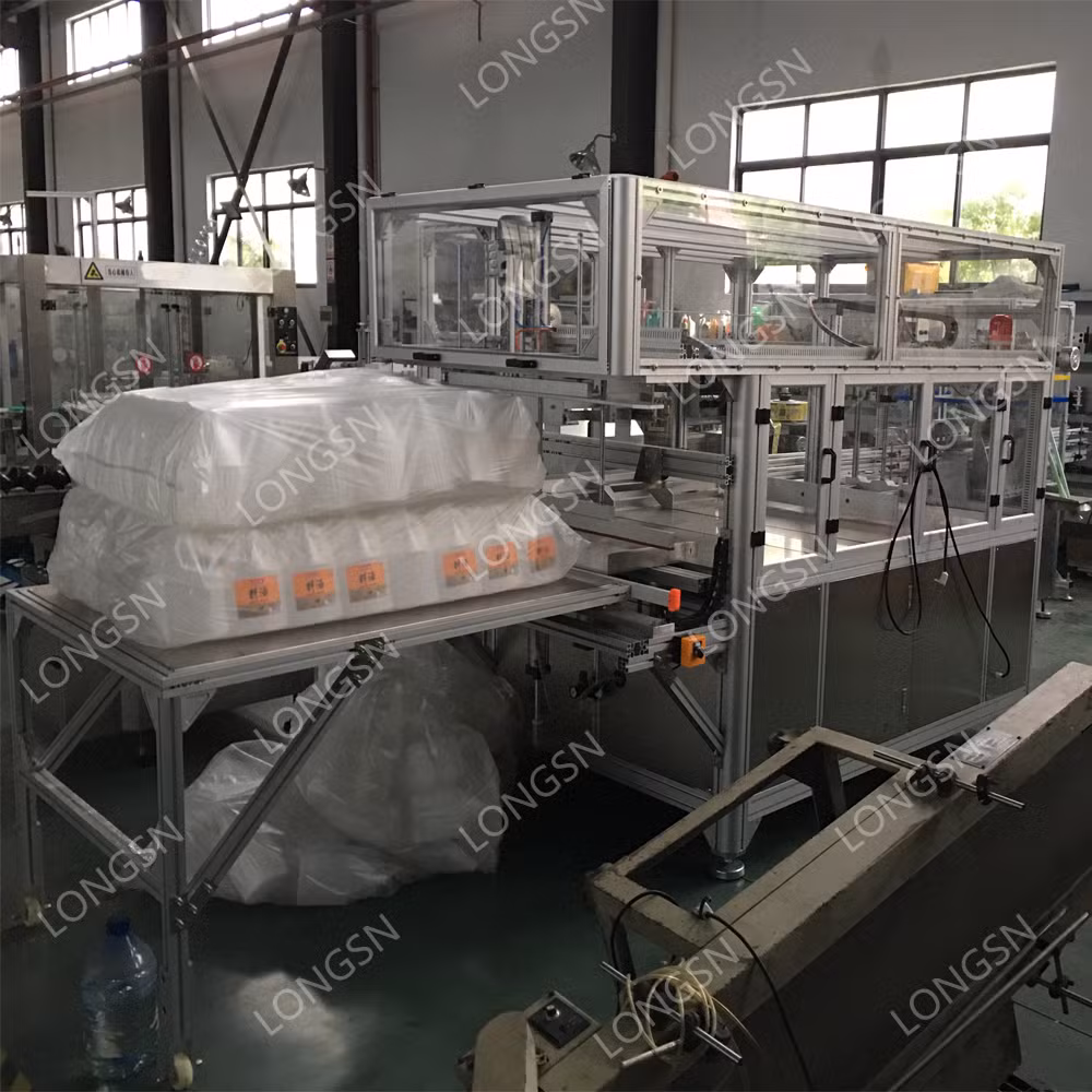 Factory Price Automatic Empty PE Pet Bottle Bagger Bagging Packing Machine with Bottle Unscrambler