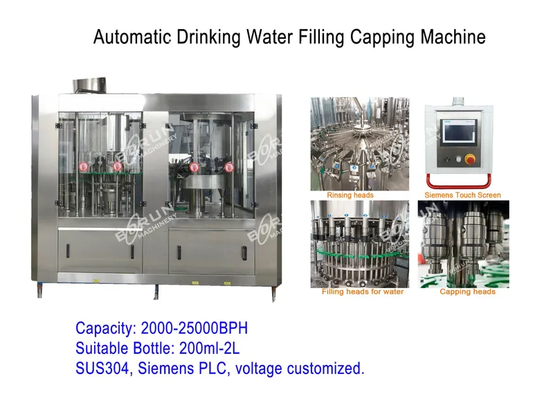 Liquid Water Filling Bottling Plant for Plastic Bottles