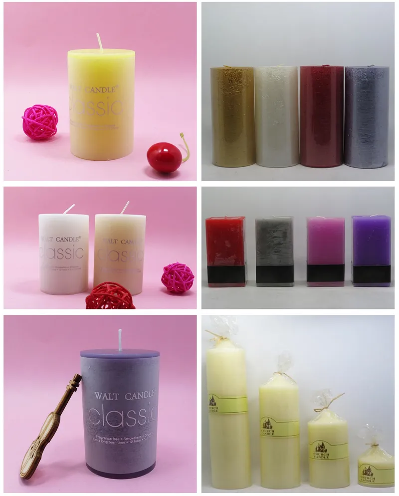 Cheap Colorful Scented Candles 3" X 6" Pillar Candles