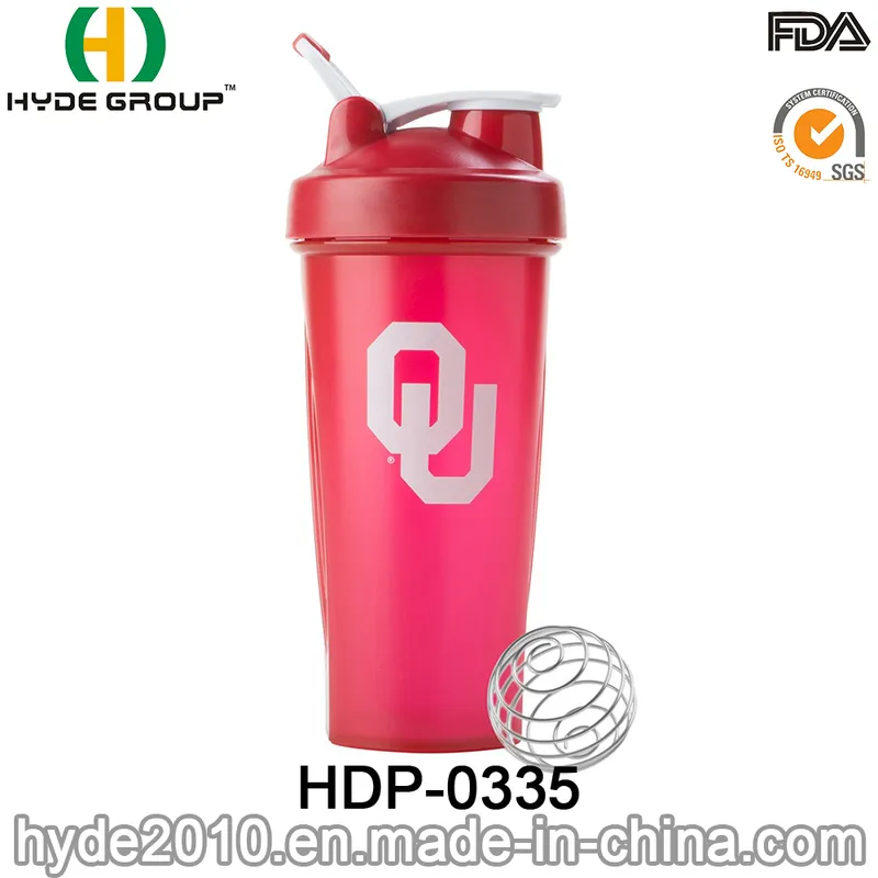 Wholesale 600ml Plastic BPA Free PP Shaker Bottle with Handle (HDP-0335)